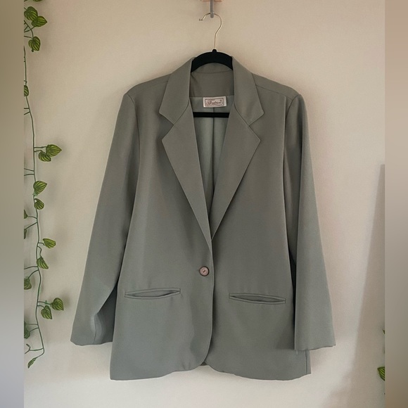 Vintage Sage Green Blazer - Picture 1 of 6
